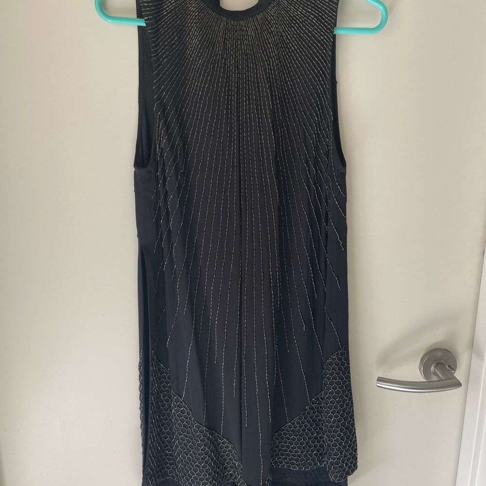 Free People Black Beaded Dress